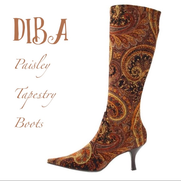 Diba Shoes - DIBA Babs Paisley Tapestry Boots